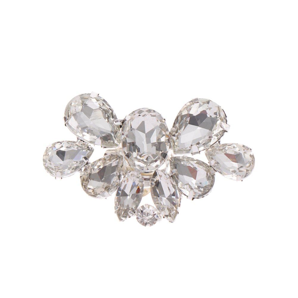 1Pc Lady Schoen Clip Schoen Decoraties Shiny Decoratieve Clip Strass Vierkante Klem Hoge Hak Charm Gesp Voor Bruiloft Vrouwen bruid: 4