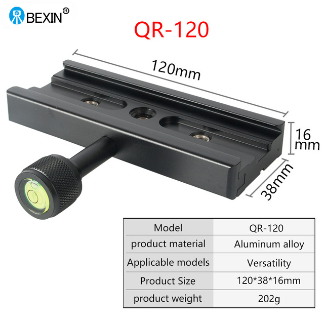 BEXIN-abrazadera para cámara serie, Base adaptadora de montaje con cabezal de bola para trípode, abrazadera de placa de Clip de liberación rápida para cabezal de bola de cámara Arca Swiss Dslr: Marrón