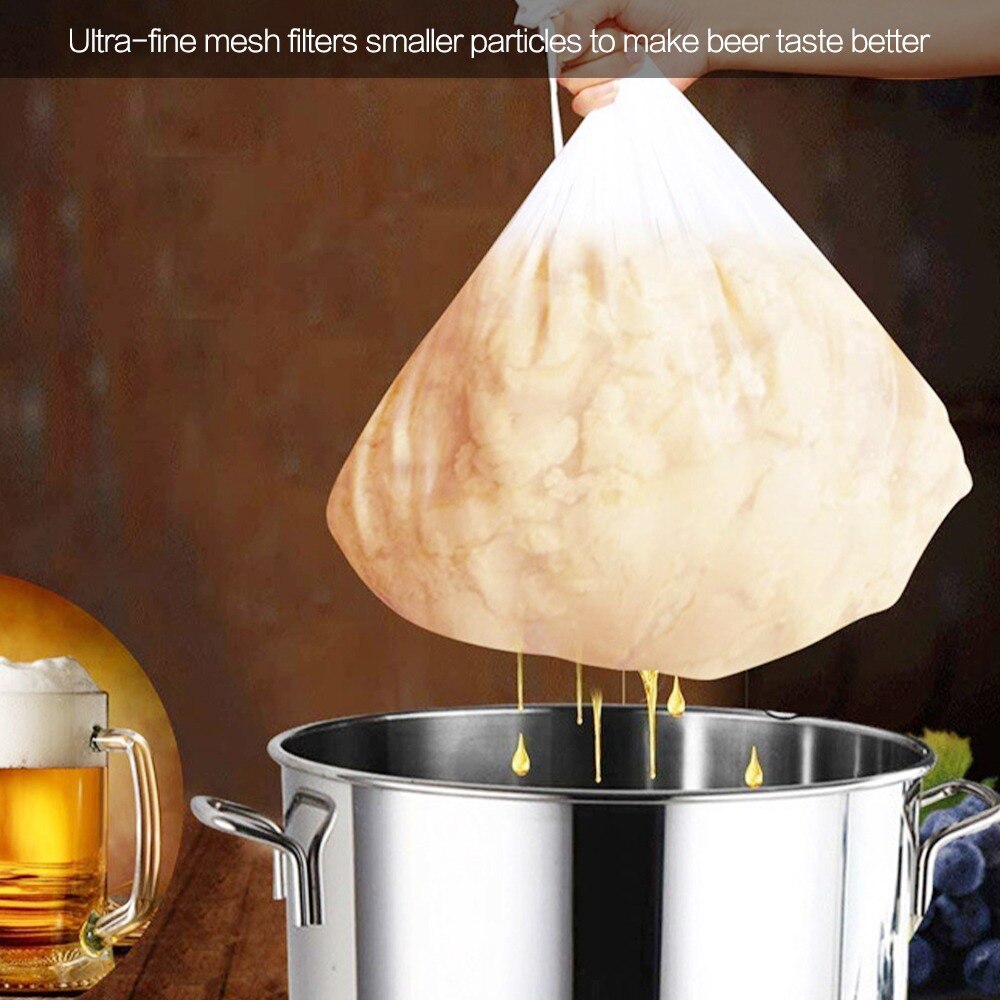 Bahre Homebrew Filter Tasche für Brau wiederverwendbar Küche Lebensmittel Filter Taschen Sieb Feine Gittergewebe Tasche für Bahre murmeln Milch Saft Filter