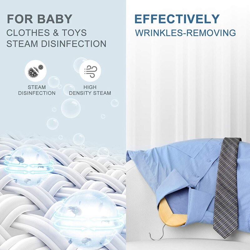 Vaporera para ropa, vaporera portátil de mano para ropa de casa/viaje, telas elimina arrugas para ropa fresca, enchufe de EE. UU.