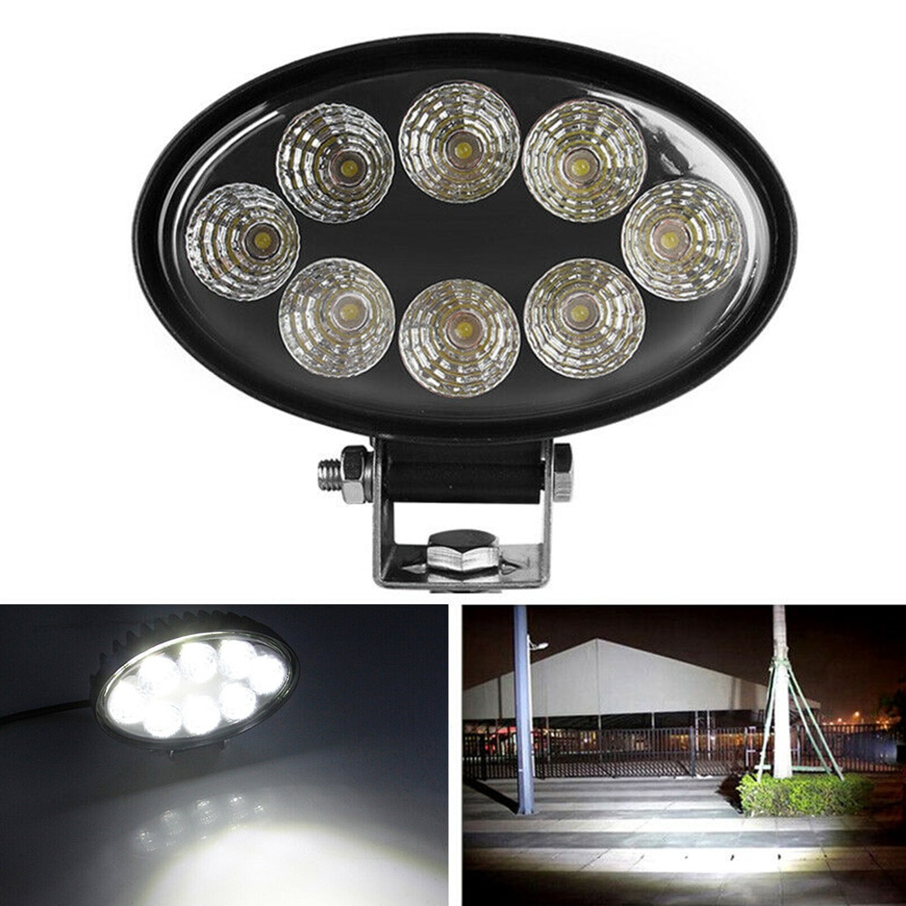 12v 24v 60w 6000k oval led arbetslampa dimljus strålkastare beam 5 tum vit  ip68 vattentät lastbil offroad traktor universal