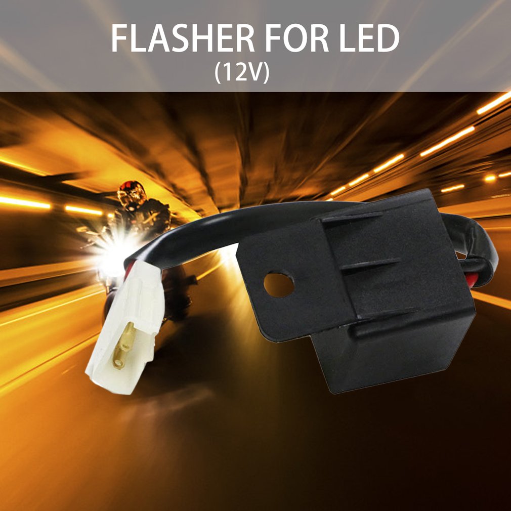 Bil motorcykel switch justerbar led blinklys blinker lys blinker relæ til de fleste 12v til yamaha til honda