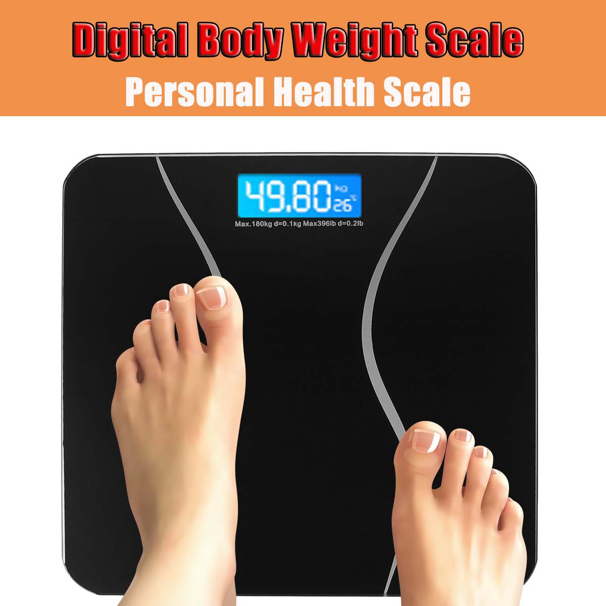 Electronic Weight Scale LCD Digital Bathroom Scale... – Grandado