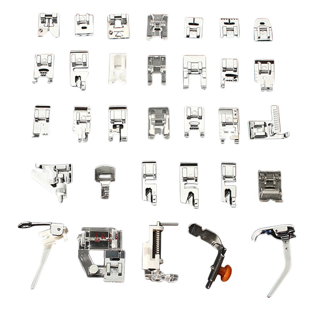 Kit de pieds presseurs pour Machine à coudre domestique 32 52 62 72 pièces, accessoires de couture, tressage, point aveugle