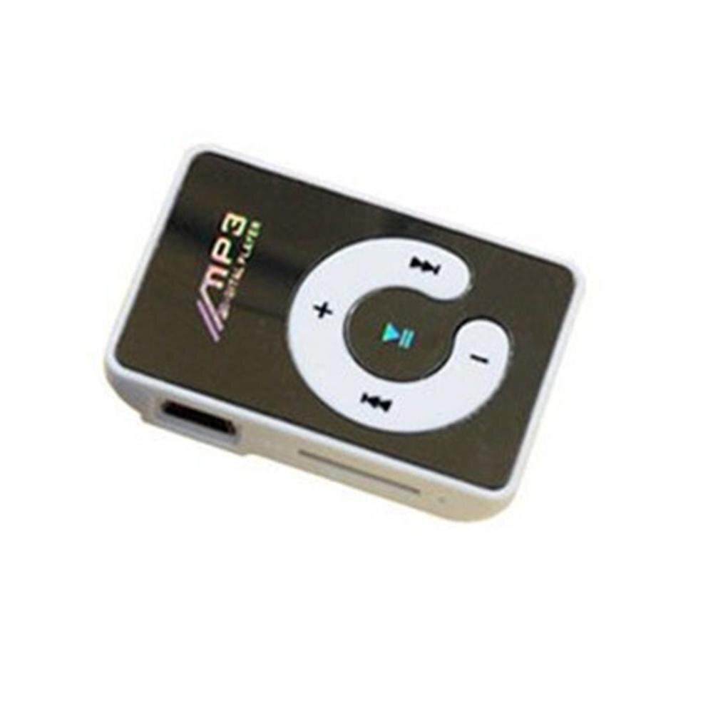 Small Size Portable MP3 Player Mini LCD Screen MP3 Player Music Player Support 32GB No Screen Mirror MP3: white