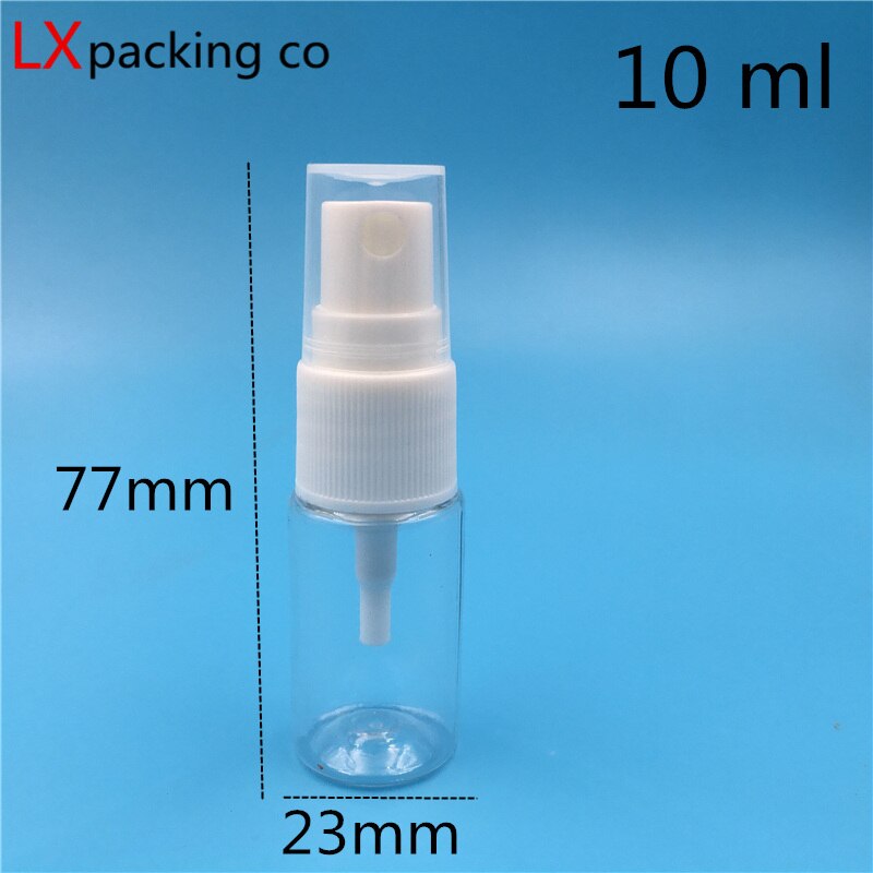 50 stuks 10 60 100 120 150 ml doorzichtige hervulbare plastic spray parfumflesjes lege cosmetische container: 10ml 0.35 oz 50 stuks