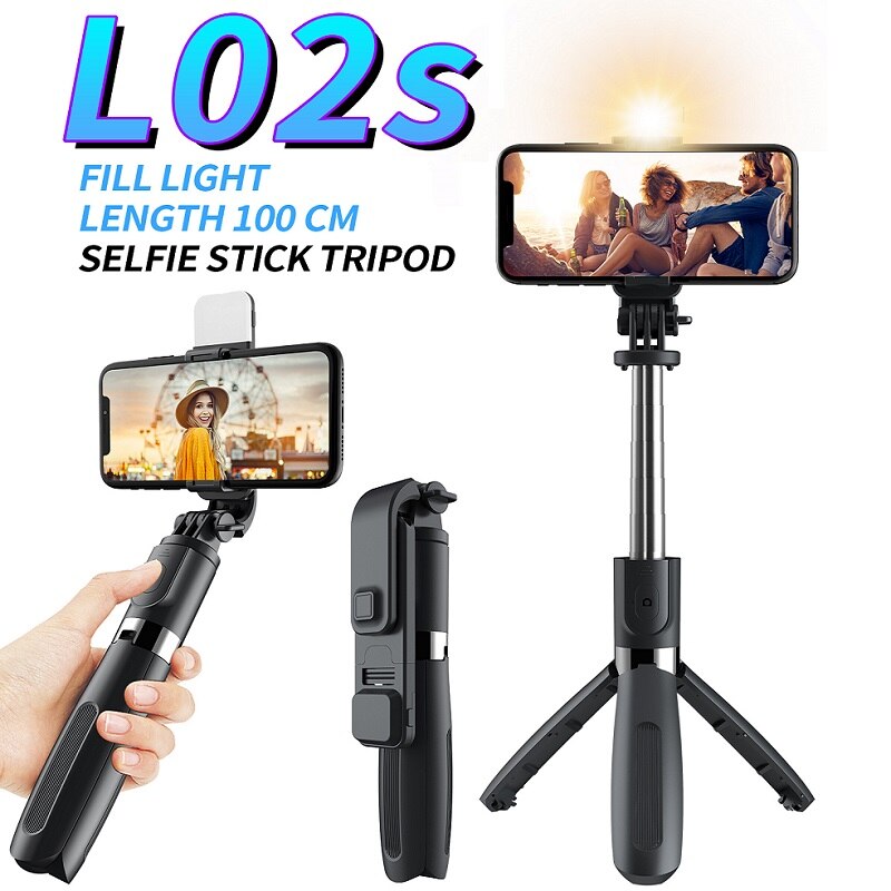 Fgclsy Bluetooth Selfie Stok Uitschuifbare Mini Statief Monopod Selfie Stok Met Licht Invullen Afstandsbediening