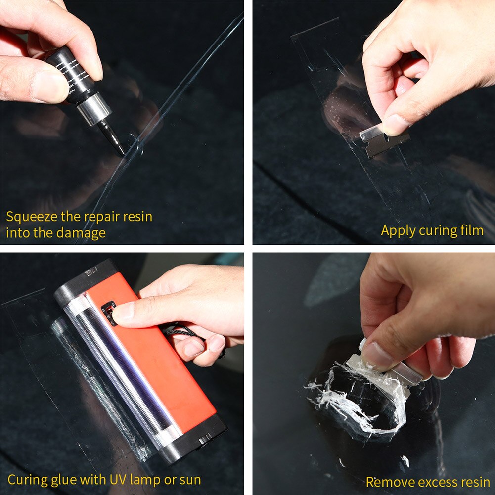 Diy glaskorrigerare sprickreparation lim bil vindruta reparationssats bil lätt applicera underhåll universal