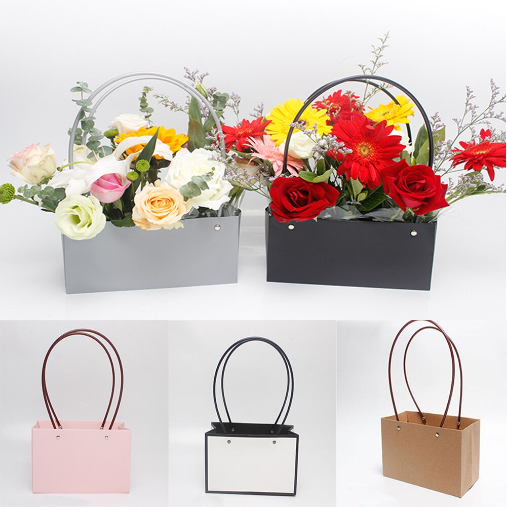 Portable Flower Basket Useful Round Florist Box Convenient Plant Boxes Multifunction Fleur Bouquet Baskets Durability Flower Box