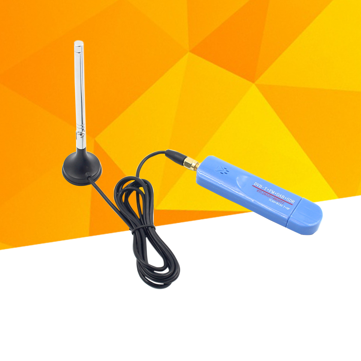 Protección ESD del dongle USB - ADS-B 1PPM SMA F Juego de antena del receptor de radio del sintonizador bajo digital para ()