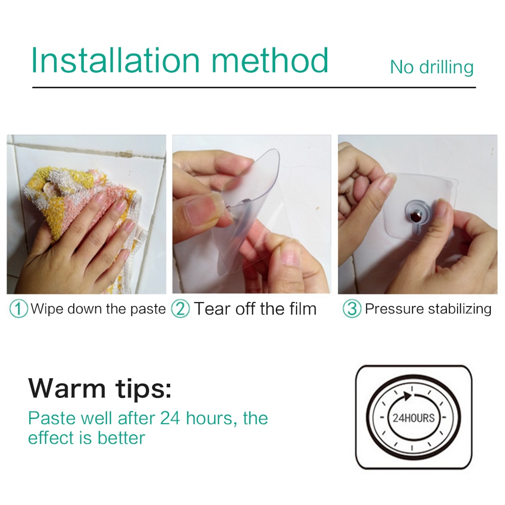 4 unidades de ganchos de gancho de cocina transparentes para colgar uñas sin perforar, ganchos adhesivos de punto de cruz, colgador de pintura de pared H