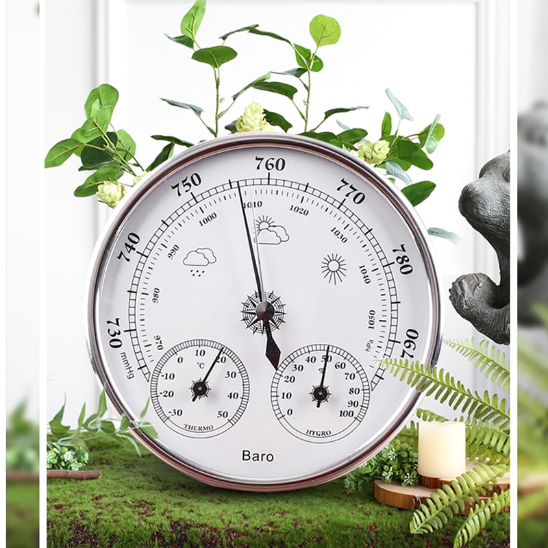 Temperature Humidity Gauge Indicator Wall Hanging Weather Station Barometer Thermometer Hygrometer