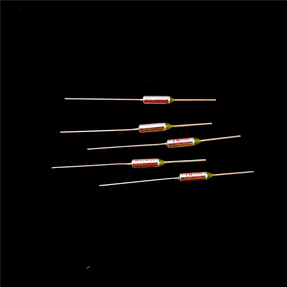 5Pcs SF214E 10A 250V Micro Mini Elektrische Temp Thermische Zekeringen Temperatuur Zekering Thermische Cutoff