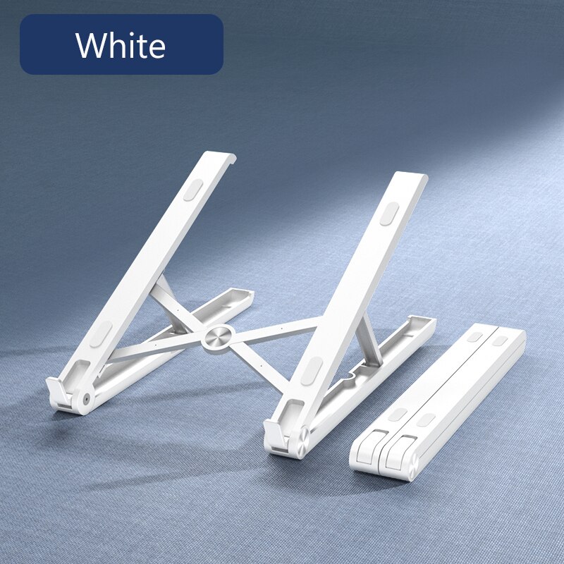 Portable Laptop Stand Adjustable Foldable Support iPad Notebook Stand For Macbook Pro Computer Laptop Holder Cooling Base Riser: White