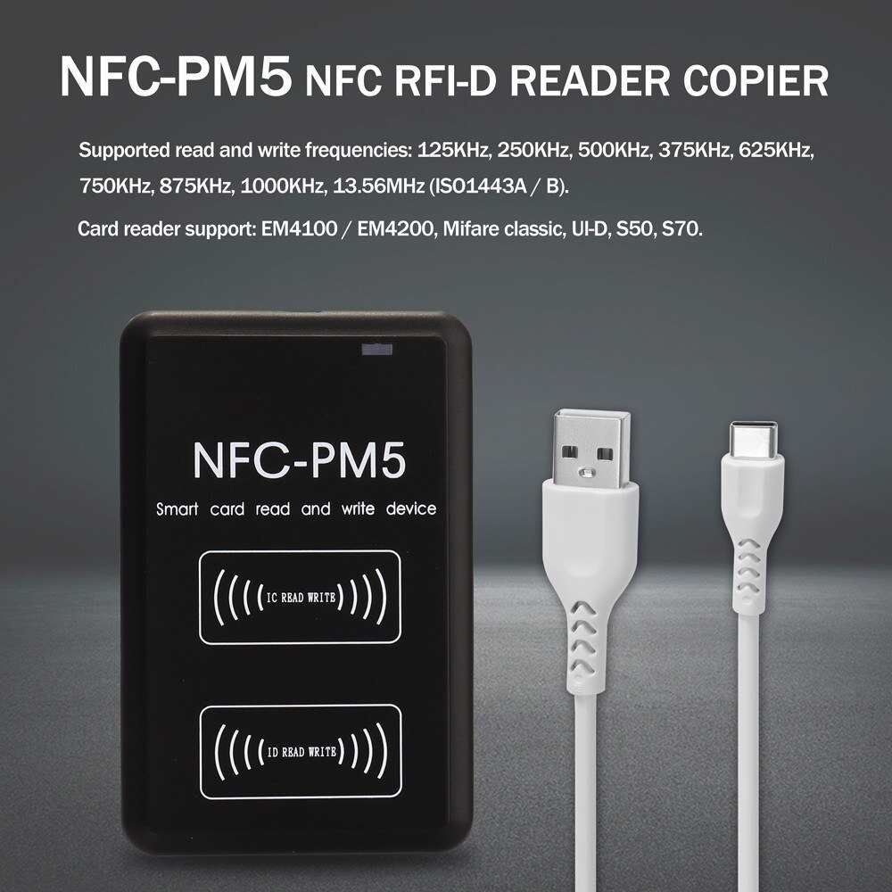 NFC RFI-D Copier IC I-D Reader Writer Duplicator with Full Decode Function Intelligent Card Read and Write Device