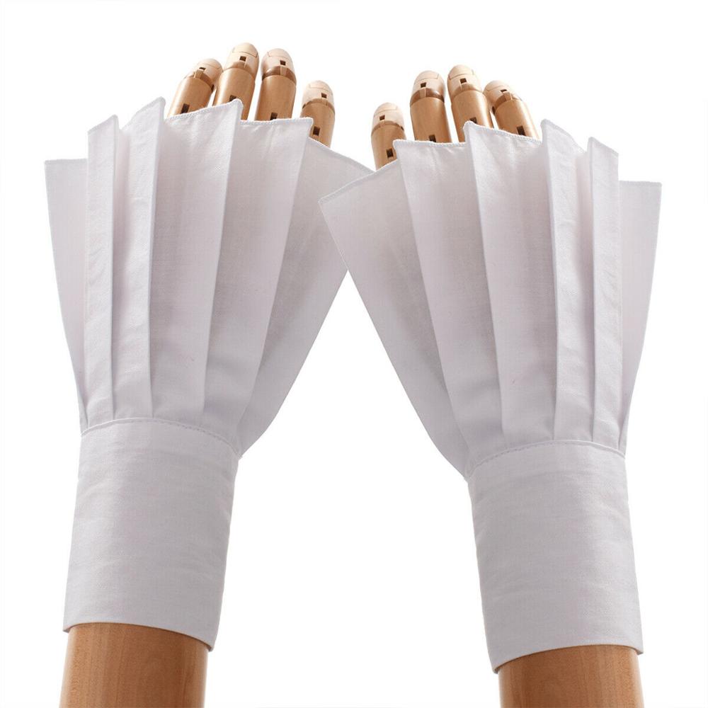 Retro victoriano Ruffled muñequeras guantes carnaval disfraz de de Halloween accesorio