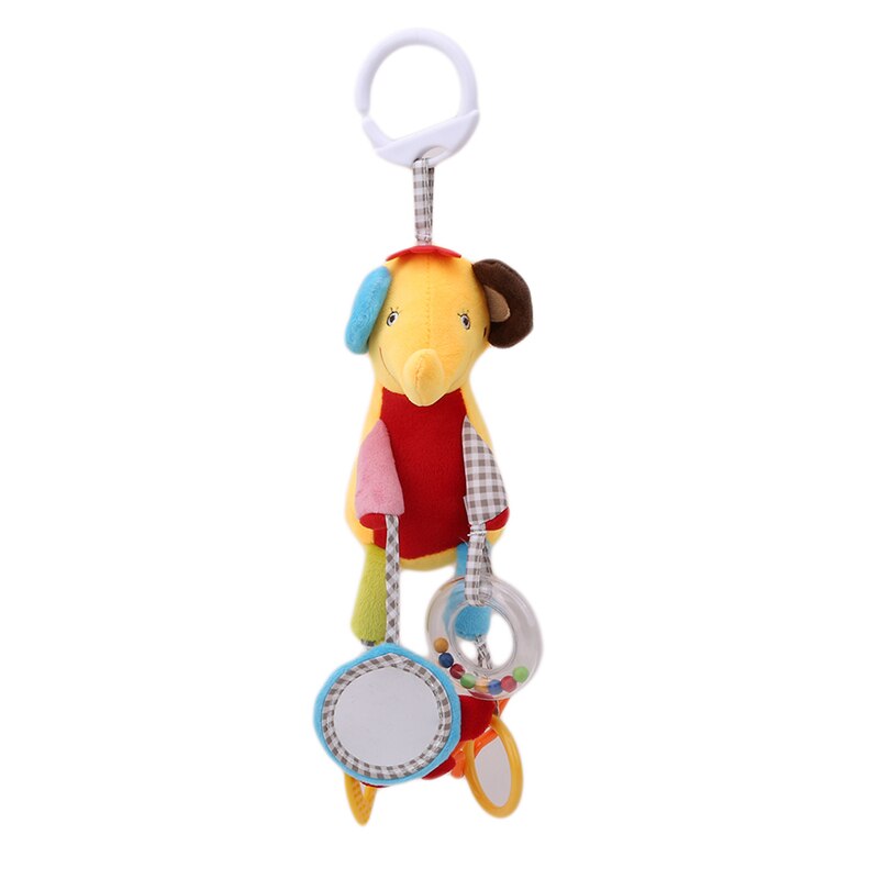 JJOVCE Appena nato Del bambino Della Ragazza del Ragazzo Carino Cotone Appeso Sonagli infantile Del Gufo Animale Orso Scimmia A Mano Campana Giocattolo per Bambini Peluche di Sviluppo regalo: giallo elefante