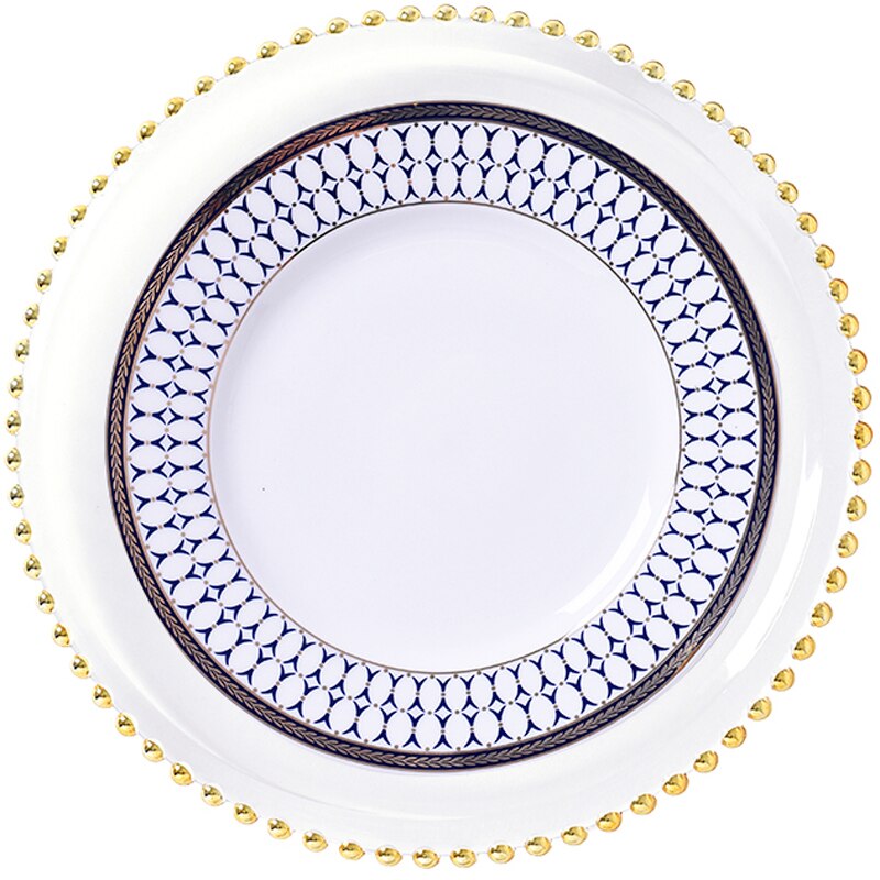 Lett luksus middagstallerken glass ladning serveringsfat dekorativ salat frukt servise til bryllupsavskjed restaurant