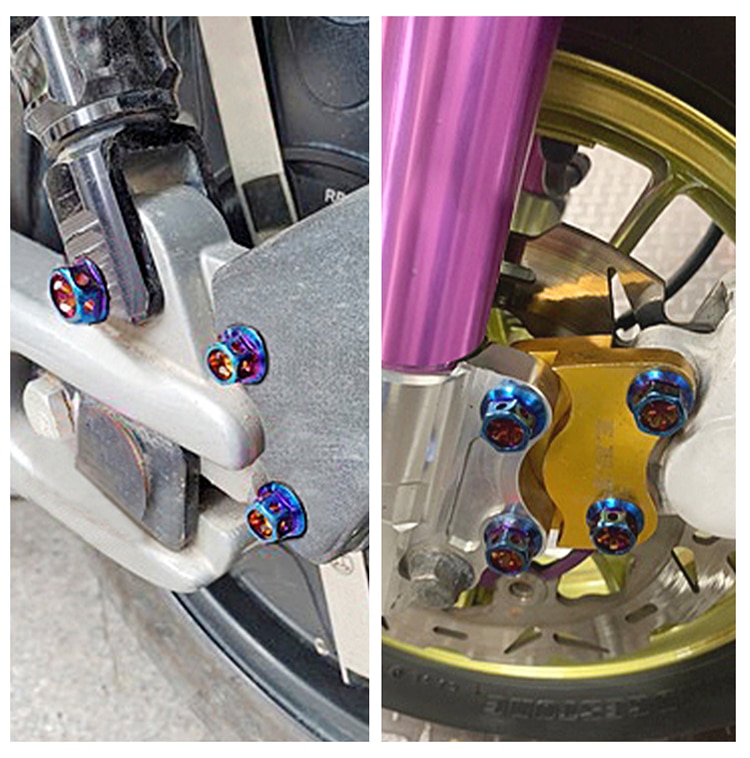 M6 stainless steel 304 screw electroplated blue screw outer hexagon screw big head screw electric car motorcycle