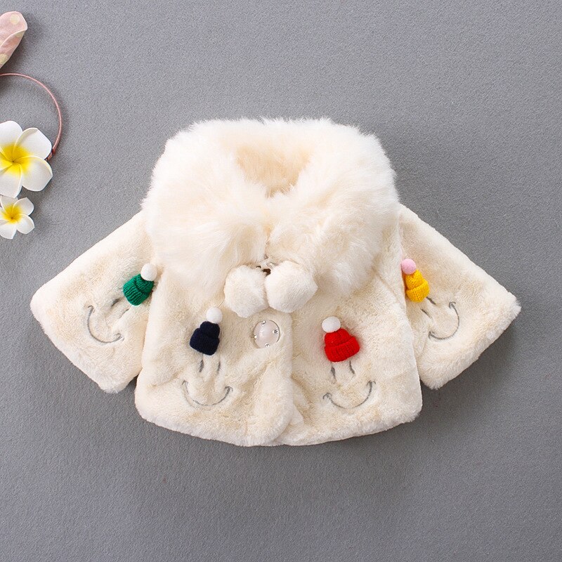 Herfst en Winter Vrouwelijke Baby Glimlach Gezicht Mantel Trui Leuke Glimlach Warme Jas Kid Winter Jas Meisjes Meisjes Puffer jas: white / 6m