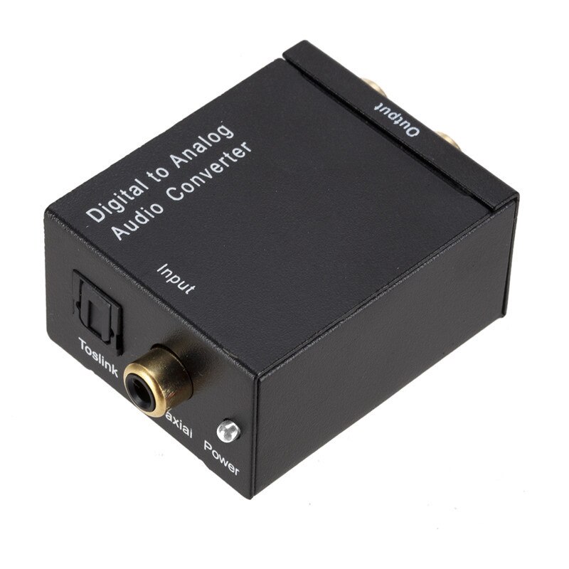 Digital to Analog Audio Converter Digital Coaxial/Optical Fiber to Analog Box Digital to Analog