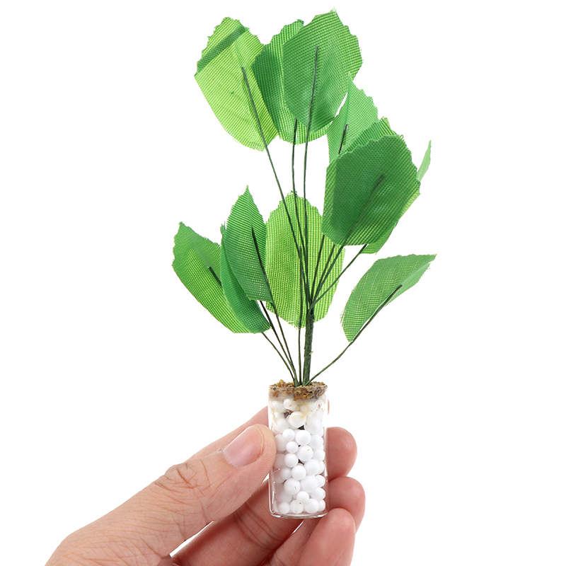 1/12 grün Banane weiß flasche Puppe Haus Miniatur Garten Zubehör