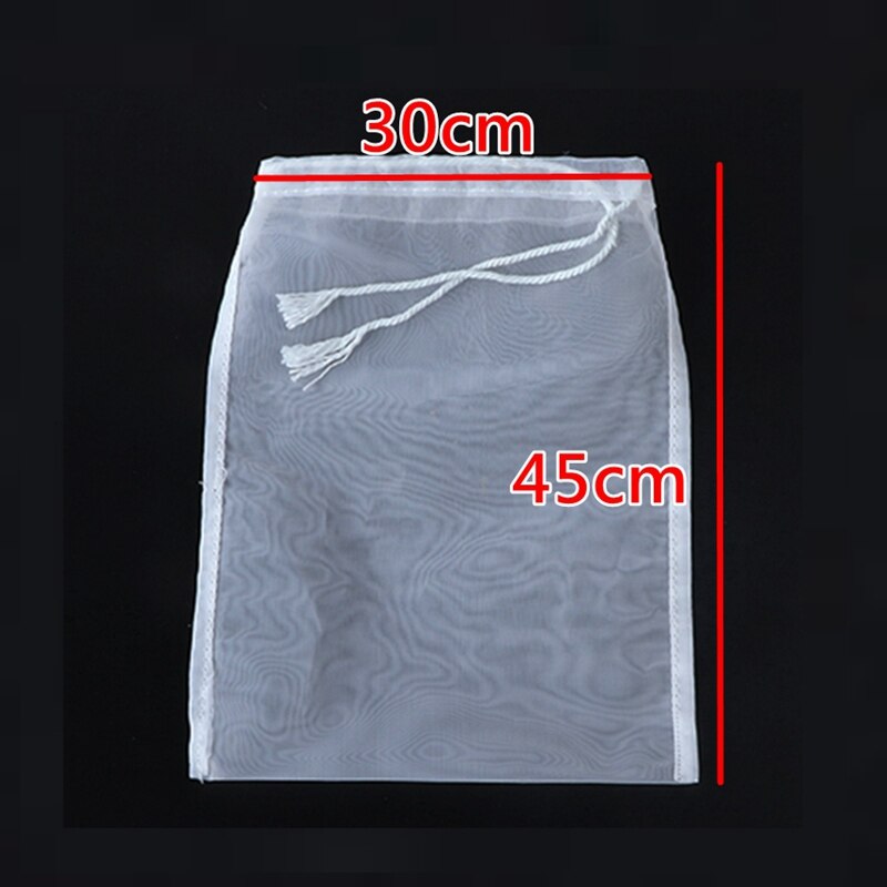 150/75/48/25 micron Nut Milk Bags Reusable Mesh Filter Net Coffee Fruit Juice Wine Food Grade Nylon Filter Bag Kitchen Filters: 30x45cm / 300Mesh 48Micron
