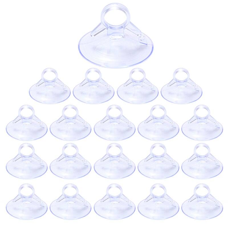 20 stuks raamzuigers 45mm paddestoelvormige sterke plastic zuignappen transparante rubberen zuignappen voor autozonneschermen
