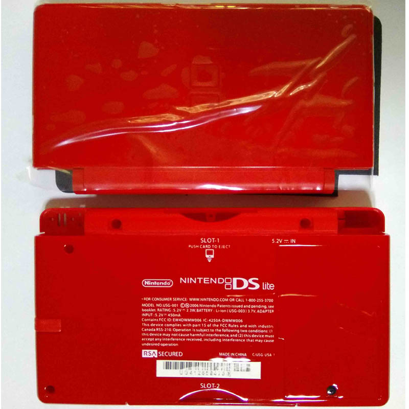 19 Colors Full Set Housing Shell DS Lite Cover Case For Nintend DS Lite shell replacement: Red