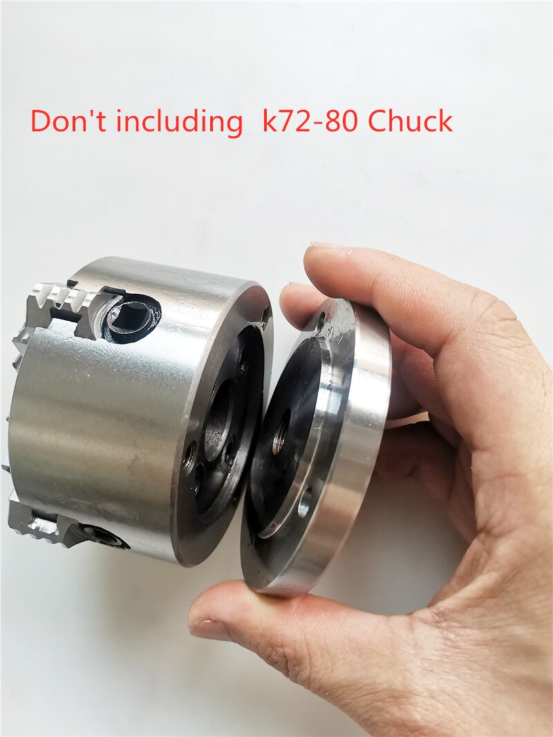 80mm Chuck Connecting Flange M14x1 Suitable for K72-80 Mini Lathe Chuck CNC Mini Lathe Chuck Bench Parts Machine DIY