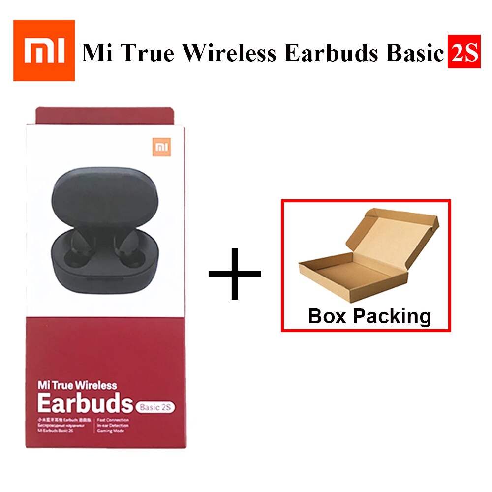 Global Version Original Mi True Wireless Earbuds Basic 2S Stereo Bluetooth Earphone TWS Xiaomi Redmi Airdots 2S TWSEJ07LS: Add Box