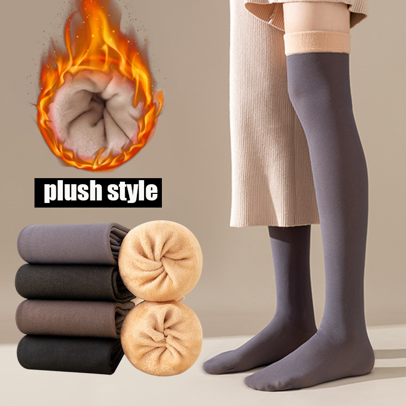 Calze invernali da donna sopra il ginocchio Calzini termici alti alla coscia Comodo calzino caldo sottile elastico Moda Sokken da donna di alta qualità
