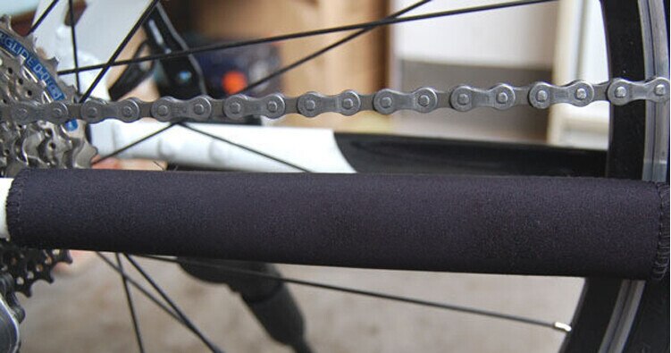 duradera ciclismo cadena estancia vaina bicicleta guardia marco de la cubierta Protector negro SM3004