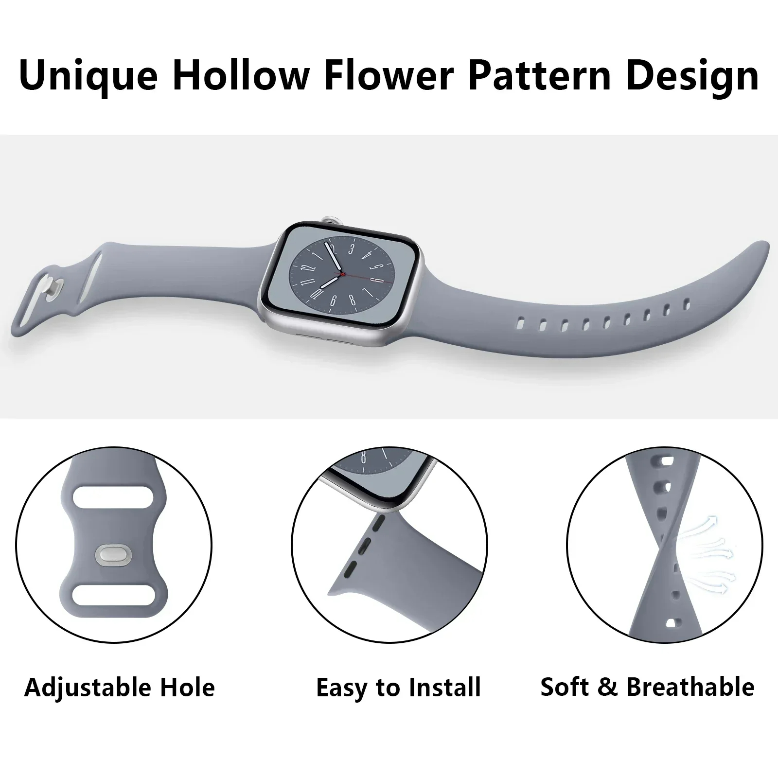 Zachte Siliconen Band Voor Apple Watch 9 8 7 6 5 4 3se Band Voor Iwatch Ultra 49Mm 45Mm 41Mm 40Mm 44Mm 38Mm 42Mm Horlogeband