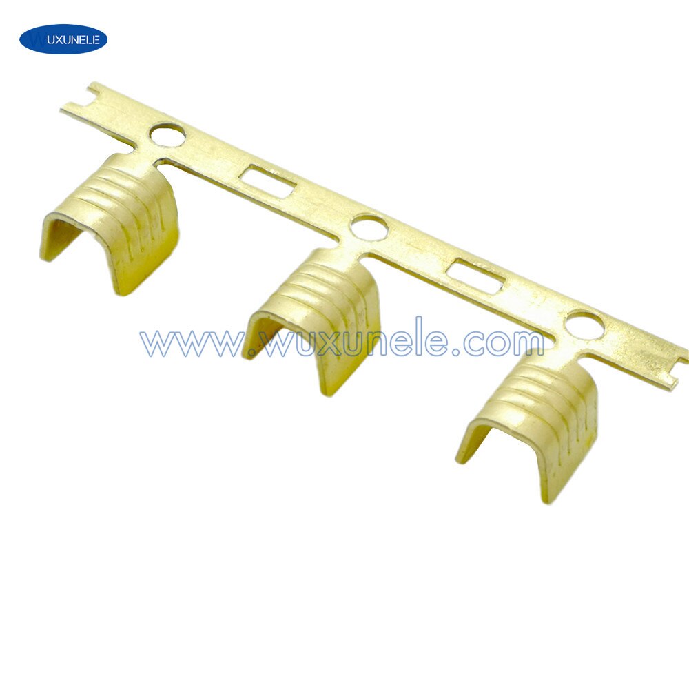 100 Pcs Copper Alloy Brass U Shape Wire Splice Crimping Terminal for 0.5 to 6.0 Combine Cable Contacts Tab