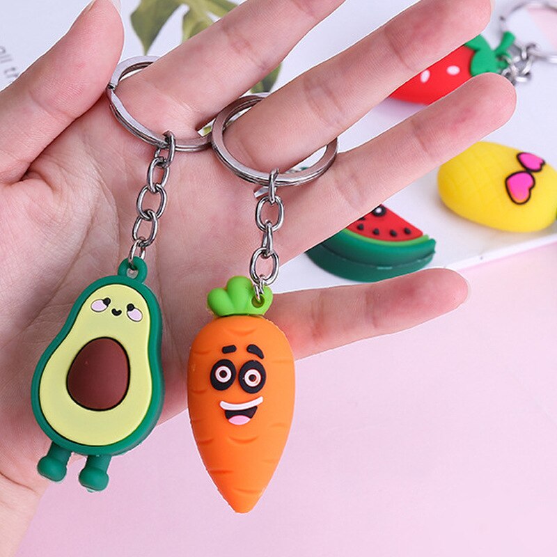 Creatieve Kleine Verse Sleutelhanger Aardbei Auto Ketting Meisje Ins Tas Hanger Persoonlijkheid Leuke Sleutelhanger: (Color : Rosso, Size : One size