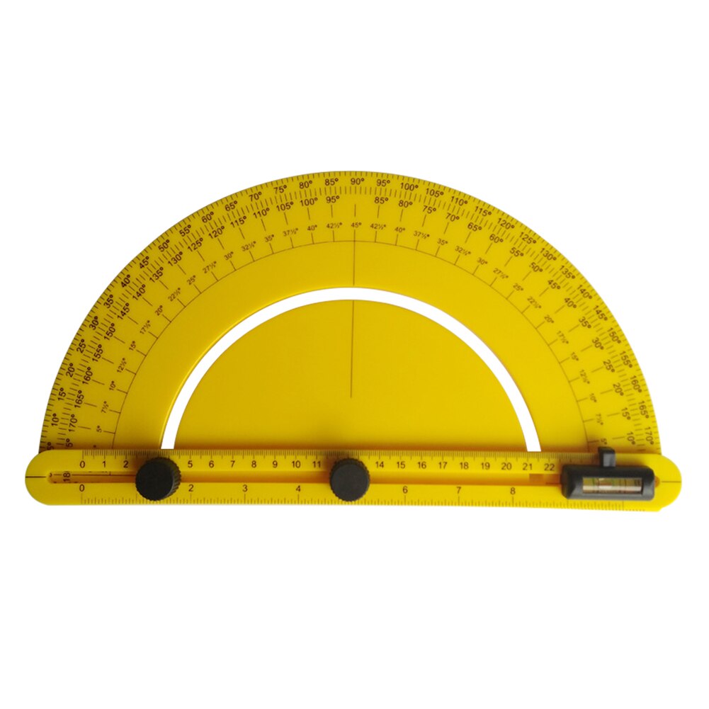 0 to 180 Degree Woodworking Angle Ruler Plastic Protractor Angle Measuring Tool Measurement Height Limit Gauge Tools