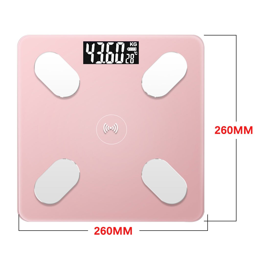 Bluetooth Body Fat Scale BMI Scale Smart Electronic ​Scales LED Digital Bathroom Weight Scale Balance Body Composition Analyzer: pink 