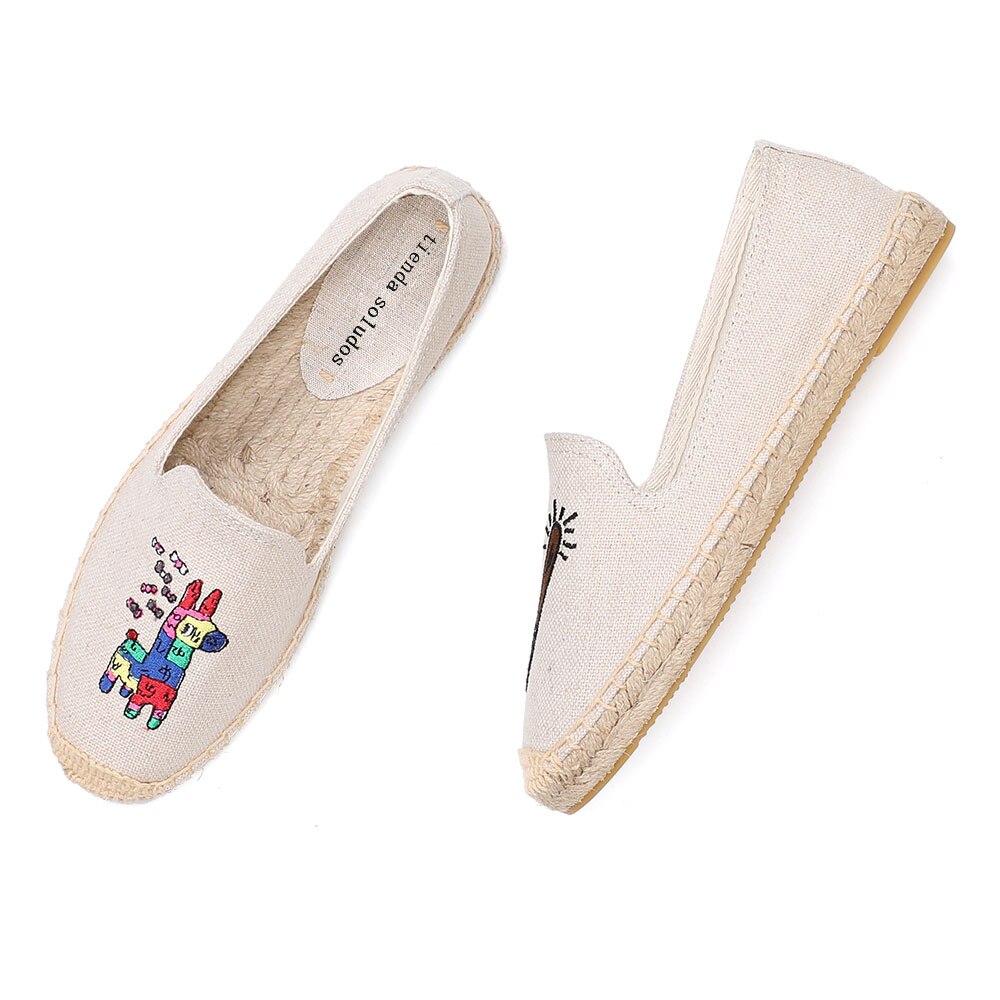 Tienda Soludos Espadrilles For Flat Women's Shoes Ladies Direct Selling Ballet Flats Hemp Cotton Fabric Sapatos