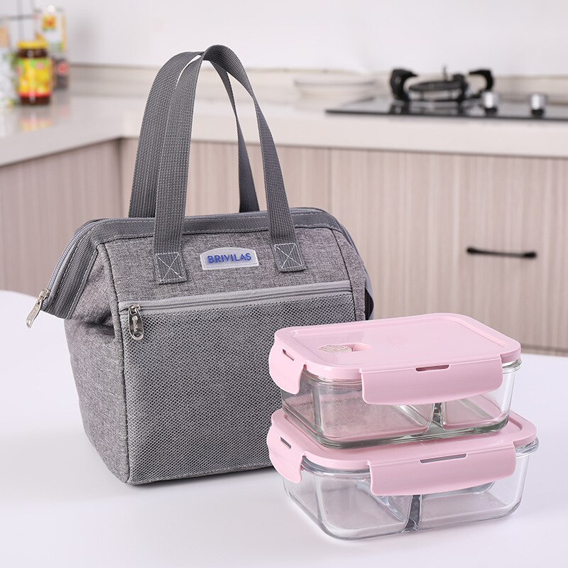 Bolsas de fresco refrigerado de gran capacidad impermeable Oxford portátil cremallera térmica bolsos para la comida para mujer bolsa de caja de almuerzo bolsas de comida de Picnic