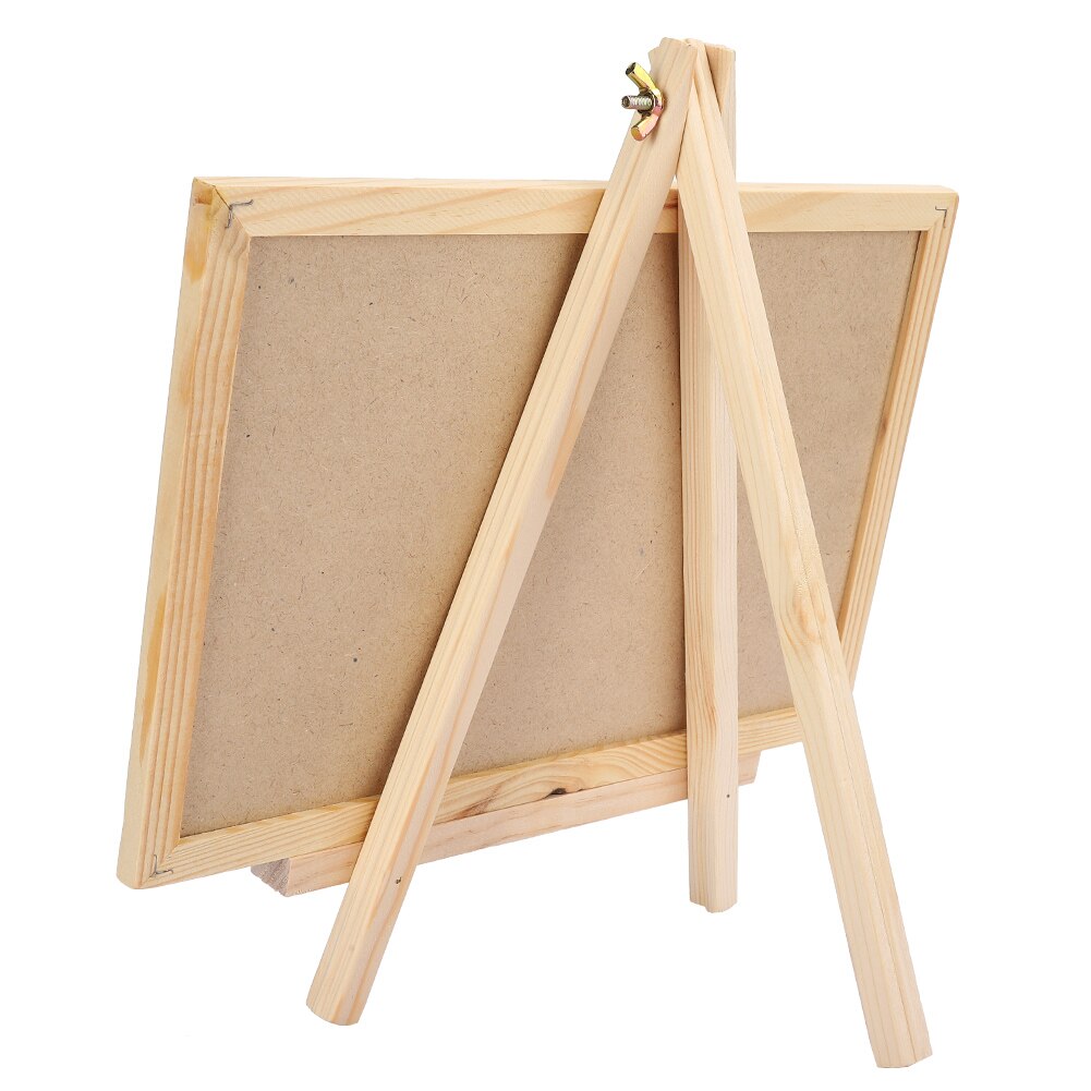 2Pcs Children Writing Boards Green Desktop Message Board Tablet with Supporting Plate Removable Wood Easel Chalkboard Memo Board