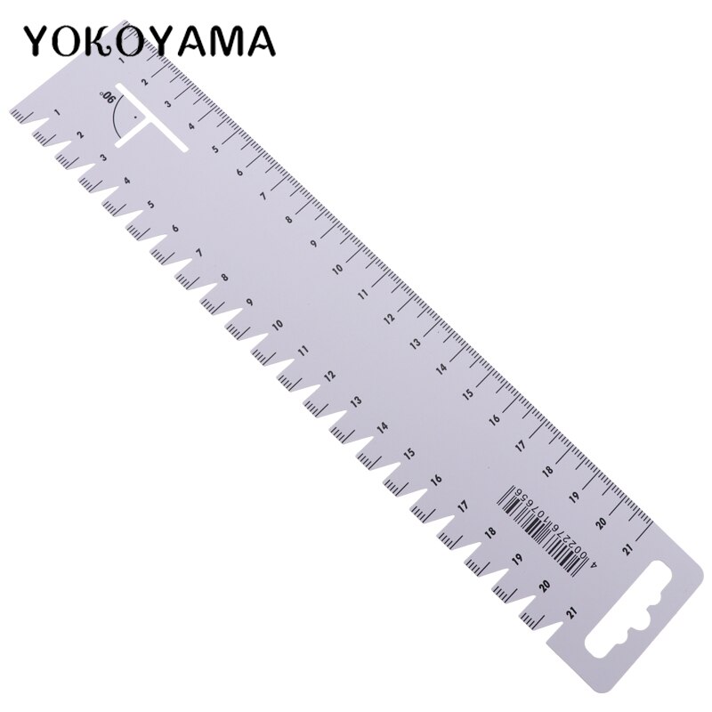 YOKOYAMA-Regla de espesor de retales de plástico, medidor de medida, herramientas de medida de costura de ropa, paños para el hogar, sastres, regla curva artesanal