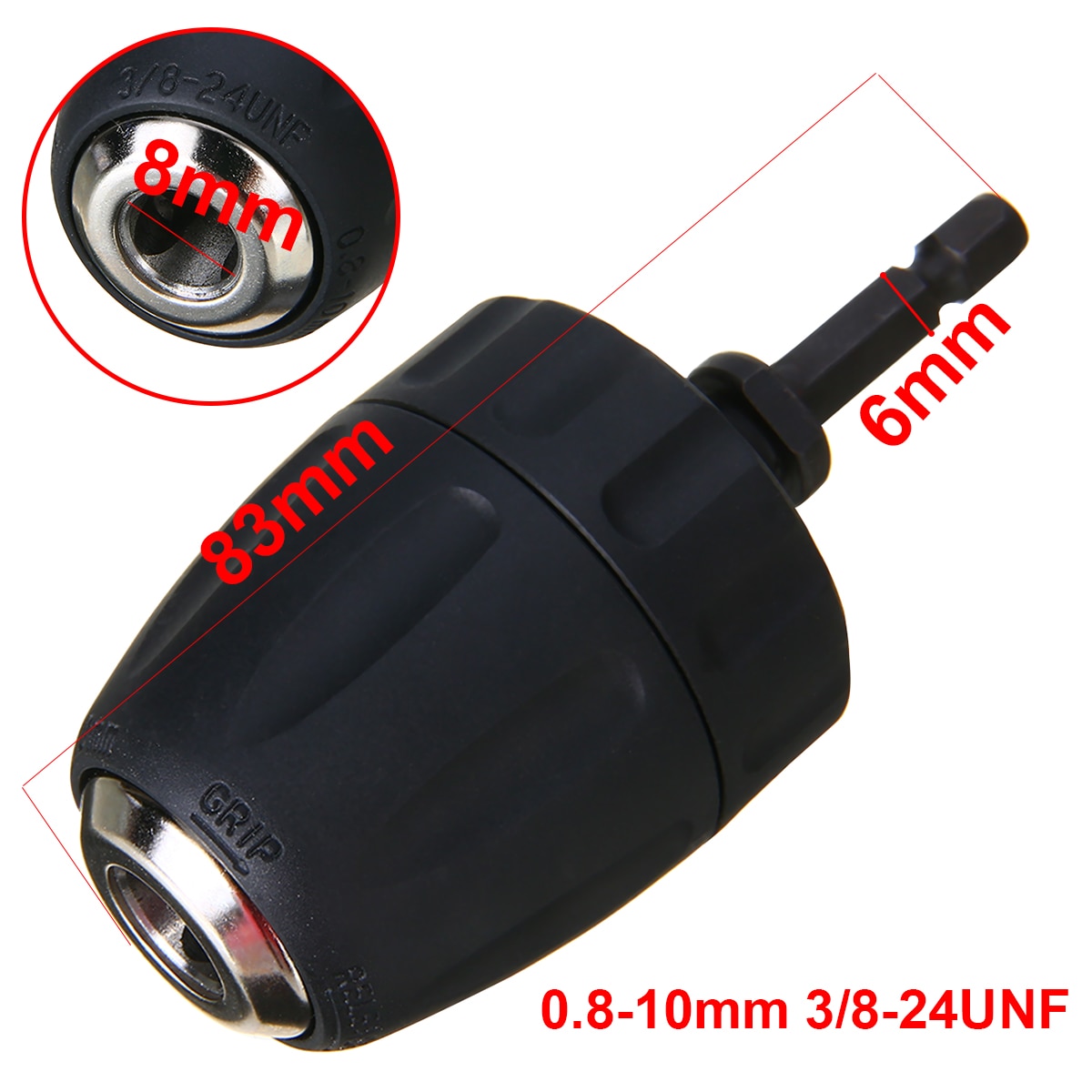 Screwdriver Bit Conversion Tool Adapter 1/4 '' Shank To 3/8'' Hex Shank Adapters Drill Bit Quick Release Impact Driver