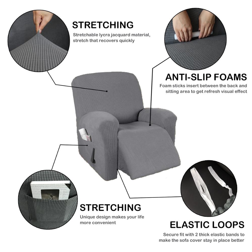 1- -delads stretch fåtölj slitstarka mjuka högstretch jacquard soffa möbelöverdrag form passform stretch snygg fåtölj