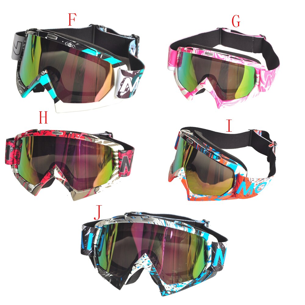 Goggle Getinte UV Streep Motorbril Motocross Bike Cross Country Flexibele Goggles Sport Bril