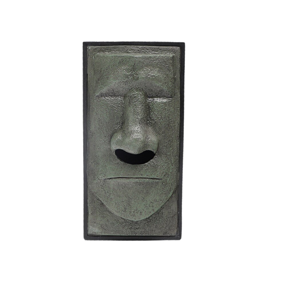 Tissue Storage Box Head Facial Tissue Box Holder Cover Dispenser Face Easter Island Retro Home Organization Case Supply: Default Title
