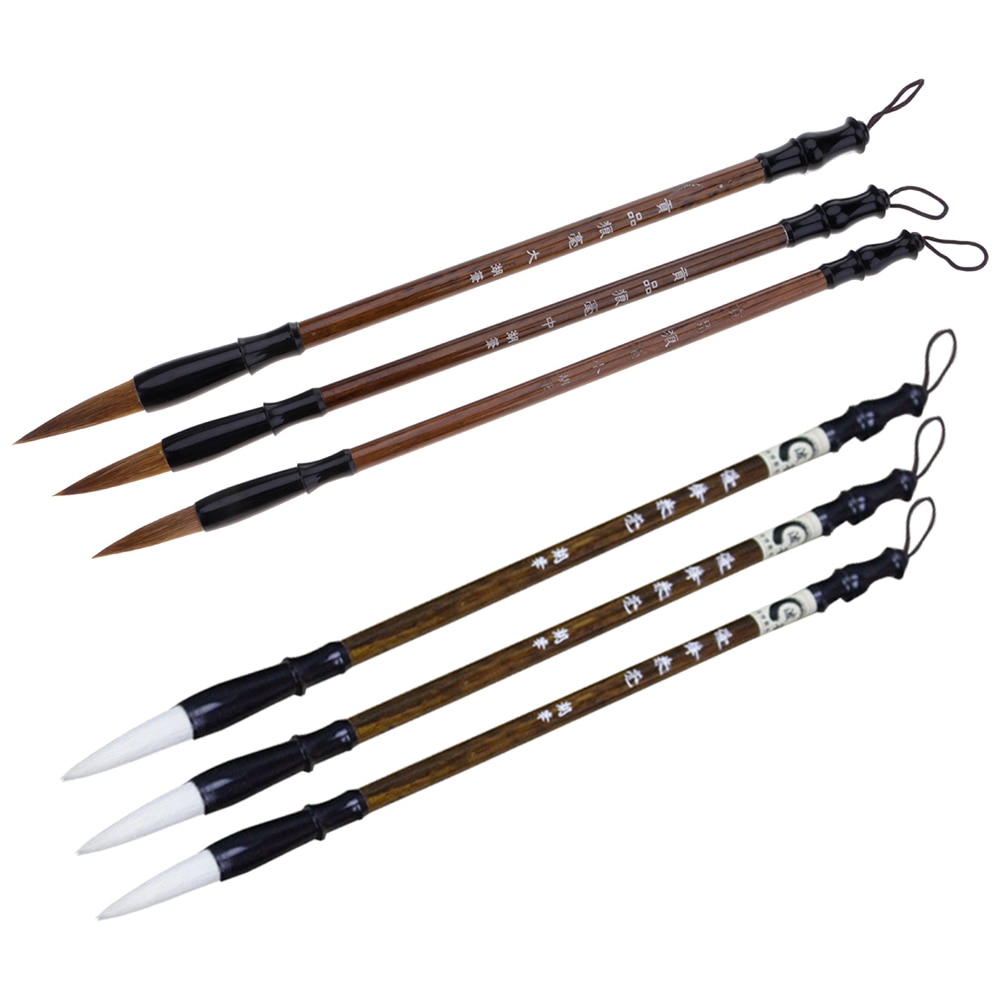 Suitable for beginners Chinese calligraphy and painting "Su Mi painting Chinese brush set" built / goat wolf hair