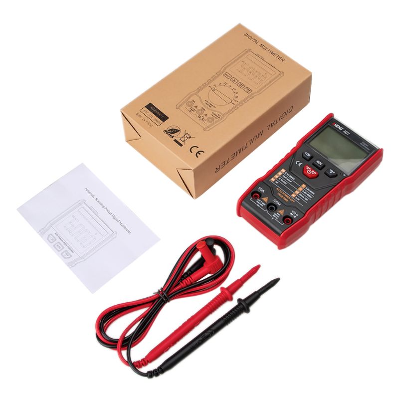 M21 Auto Range Multimeter True RMS Digital 6000 Counts NCV Flashlight Multimeter