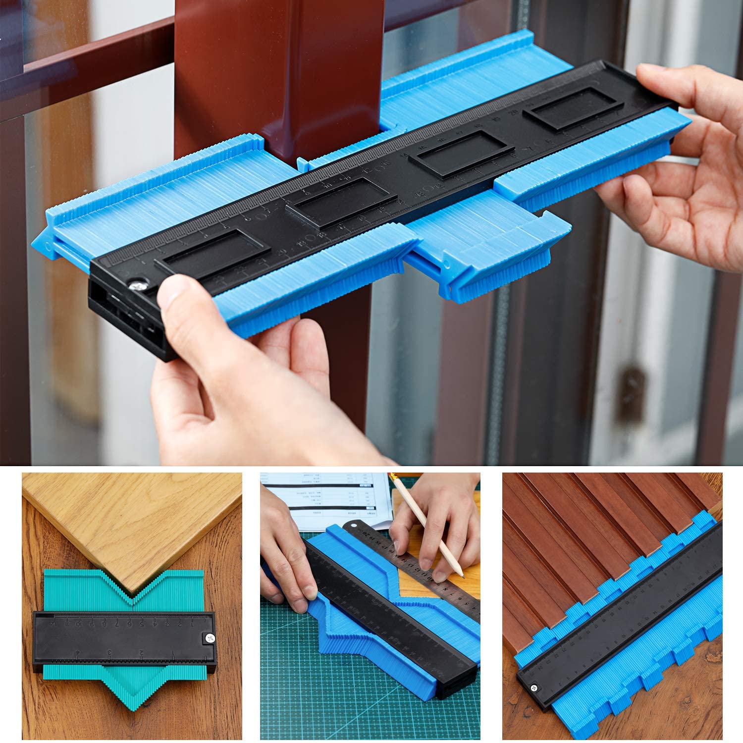 4PCS/lot Contour Gauge Shape Duplicator Outline Profile Shape Contour Duplications Guage, Irregular Shapes Copy Measure Ruler