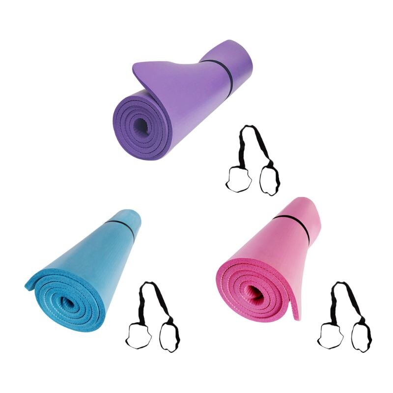 Yoga et Pilates exercice tapis de gymnastique 10mm NBR mousse avec sangle de transport gymnastique Yoga Y5LA